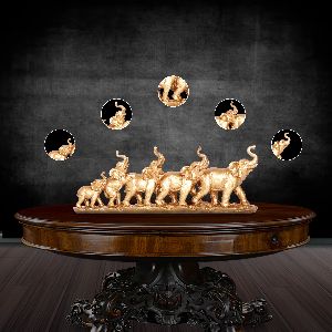 elephant family statue