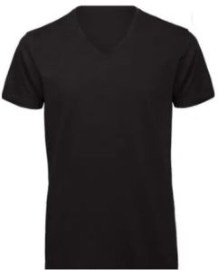 Half Sleeve Cotton Mens V Neck T Shirt