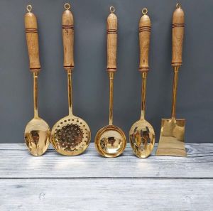 Brass servings cooking ladles