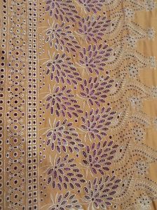 cottan borar schiffli embroidery work