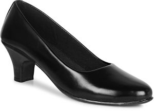 bombay black wedge heel shoe