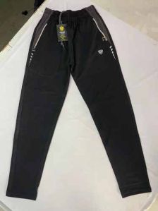 Men Black Polyester Track Pant