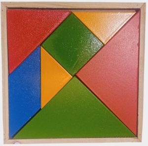 TE-76 Multicolor Wooden Tangram Puzzle