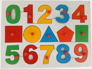 TE-10 Wooden Numbers Letters with Shapes