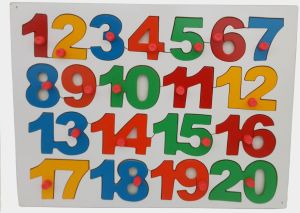 TE-11 1 to 20 Wooden Number Letters