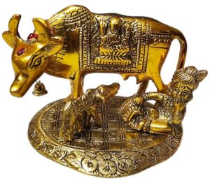 4 Inches Golden Cow Statues