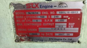 Repair and Supply of Crankshaft Bearings of MAN B&W STX Engine Model No 5L16/24