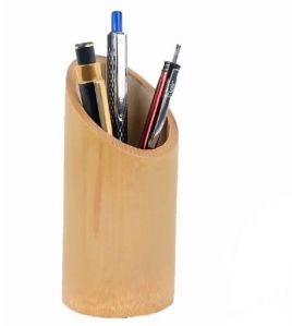 Bamboo Table Top Pen Holder