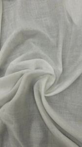 White Poly Linen Fabric