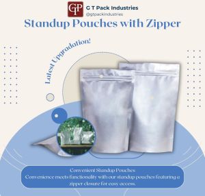 Silver Laminated Food Packaging Pouch