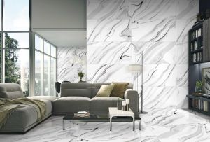 Fog White Glossy Vitrified Tiles