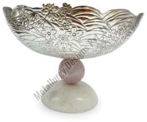 Flower Pattern Decorative Bowl with Stand