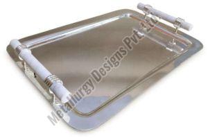 Stainless Steel Serving Tray with Handle