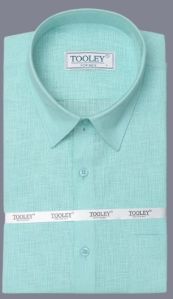 Formal Saga Green Party Wear Linen Shirt