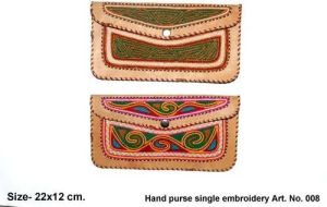 Ladies Embroidered Leather Wallet