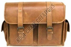 Mens Vintage Leather Portfolio Laptop Bag