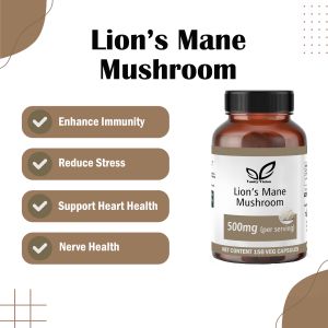 Lion\'s Mane Mushroom 500 mg Capsules