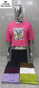 Ladies Casual Crop T-Shirts