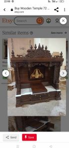 wooden pooja mandir