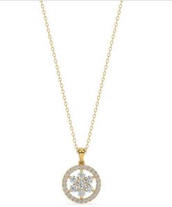 Blooming Radiance Lab Grown Diamond Pendant Set