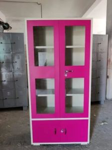 Glass Door And Steel Door Storage Cupboard