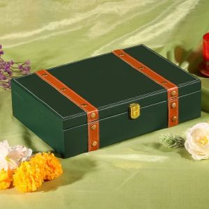 Green Leather Corporate Gifts Box