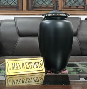 Matte Black Color Cremation Urns