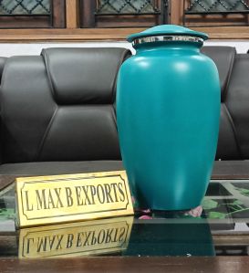 Matte Sky Blue color Cremation Urns