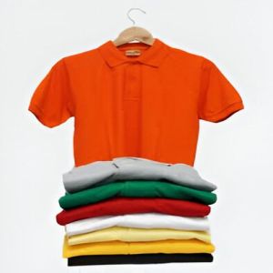 Mens Cotton Polo T-Shirts With Button