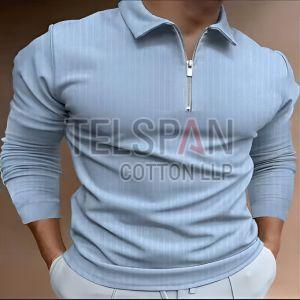 Mens Full Sleeves With Zipper Polo T-Shirts