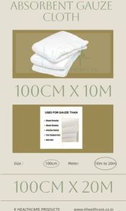 white absorbent gauze