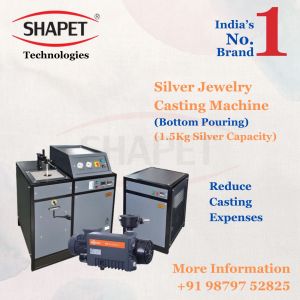 1.5kg Silver Vacuum Bottom Pouring Casting Machine (Three Phase)