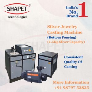 1.5kg Silver Vacuum Bottom Pouring Casting Machine (Three Phase)