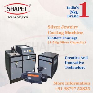 1.5kg Silver Vacuum Bottom Pouring Casting Machine (Three Phase)