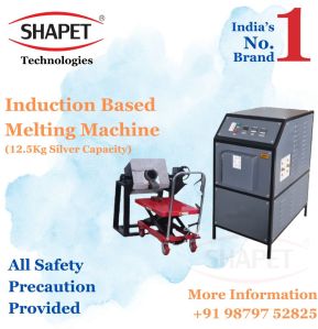 12.5kg Silver Melting Machine With Tilting Unit (Induction Based)