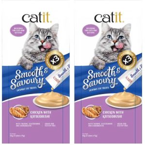 catit smooth savoury chicken katsuobushi cat food