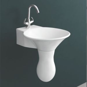 460mmX535mmX505 Wash Basin Half Pedestal