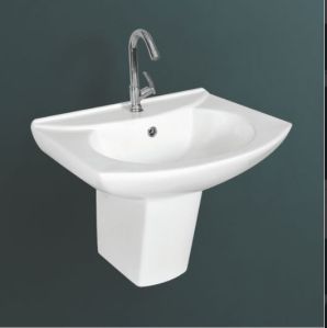 570mmX495mmX560 Wash Basin Half Pedestal