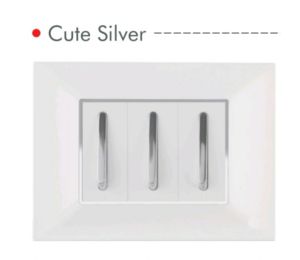 Hosper RCT01 1 M Cute Silver Modular Switch Plate Cover