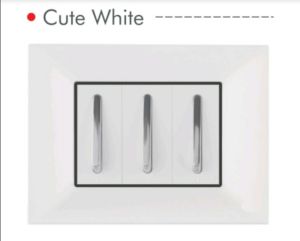 Hosper RCT04 4 M Cute White Modular Switch Cover Plate