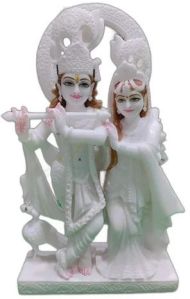 2.5 Feet Marble Radha Krishna Statue