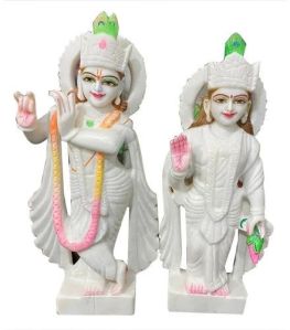 2 Feet Marble Radha Krishna Statue