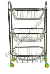 stainless steel fruit trolley