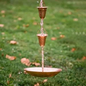 Copper Rain Chain Basin