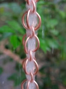 Double Loops Copper Rain Chain