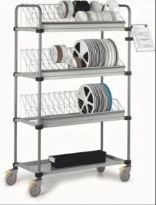 Stainless Steel SMT Reel Storage Trolley