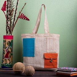 Designer Jute Tote Bag