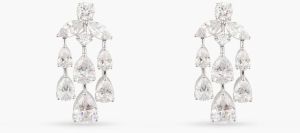 AURELIA CZ SILVER CHANDELIER EARRINGS