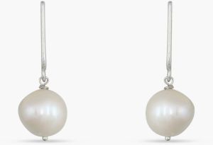 CLASSIC PEARL DROP SILVER EARRINGS