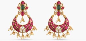 JUI KEMPU JADAU SILVER CHANDBALI EARRINGS